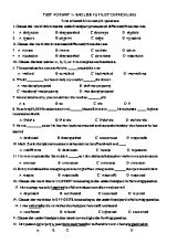 Bài kiểm tra Unit 1 - Môn Tiếng Anh Lớp 12